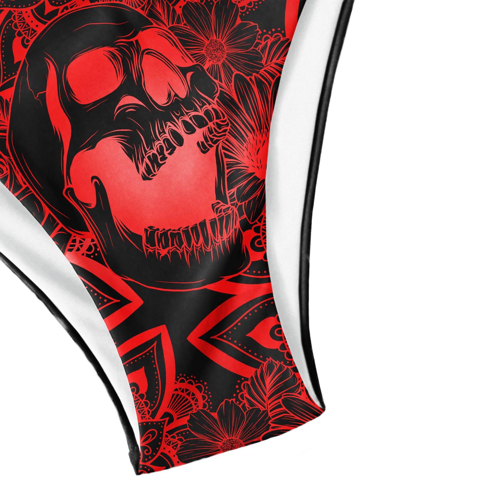 Red Mandala Micro Triangle Bikini Swimsuit - Wonder Skull