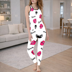 Dark Romance Lips Pattern Tanktop and Legging