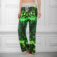 Green Brush Art Women's High-waisted Wide Leg Pants