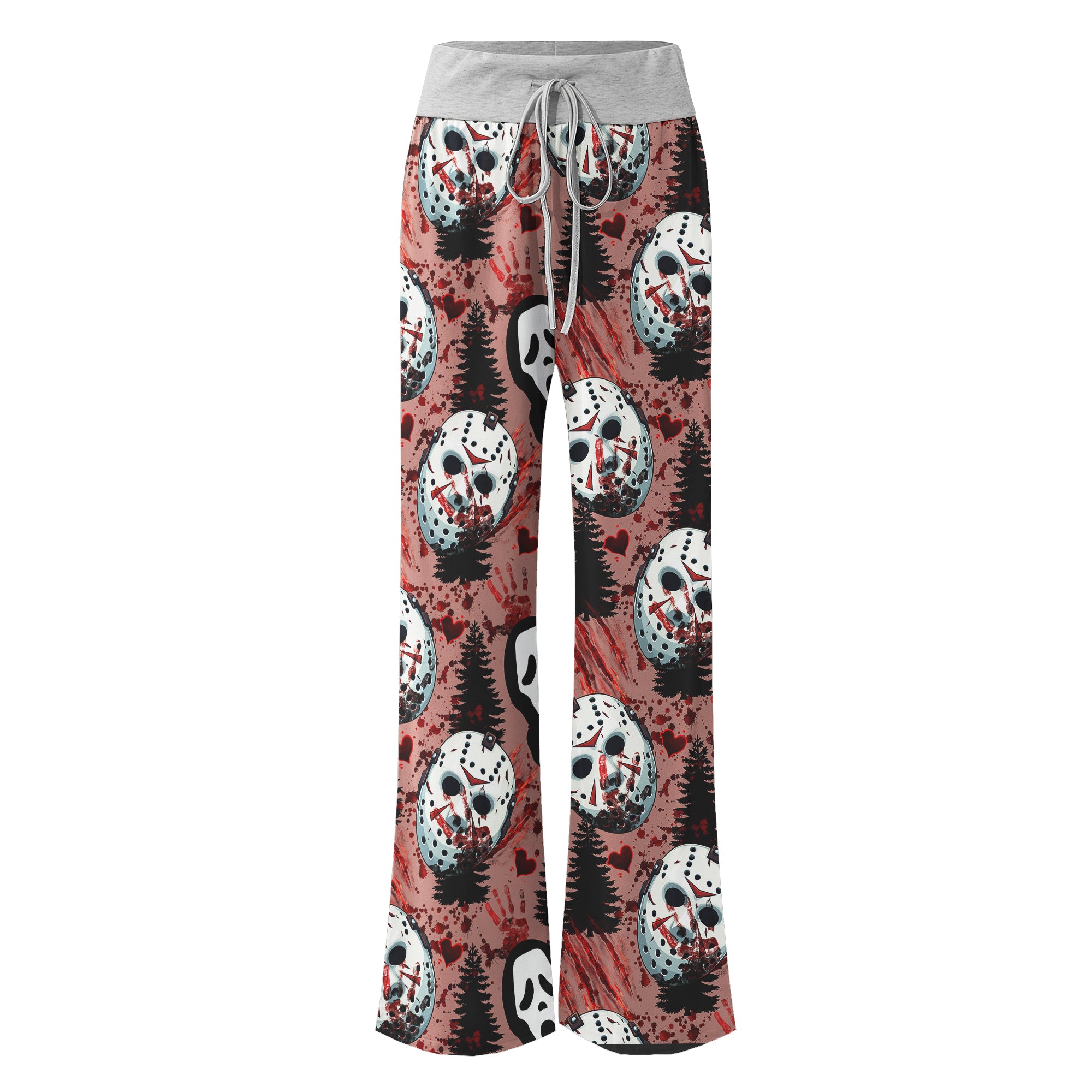 Blood Horror Theme Women's High-waisted Wide Leg Pants | Wonder Skull