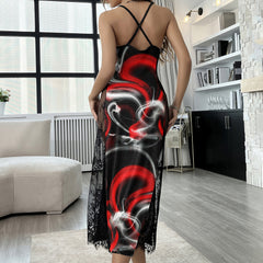 Neon Skull Abstract Women's Lace Cami Sleepwear