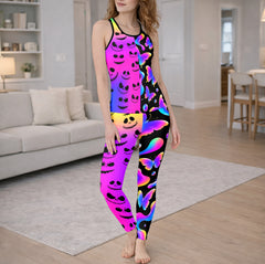 Spooky Sweet Neon Pattern Tanktop and Legging