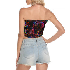 Image featuring a stylish set of women's tube top and high-waisted pants, perfect for summer outings and beachwear. The ensemble exudes a trendy and chic vibe, ideal for resort vacations, beach parties, and poolside lounging. The tube top offers a flattering silhouette, while the high-waisted pants provide comfort and style. This fashionable outfit set is a must-have for anyone looking to make a statement under the sun.