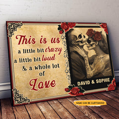 This is Loud - Custom Personalized Names Gothic Skull And Roses Canvas