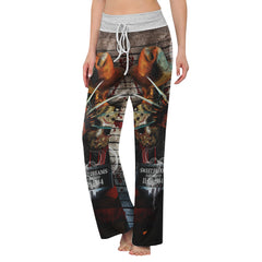 Sweet Dream Horror Theme Women's High-waisted Wide Leg Pants | Wonder Skull