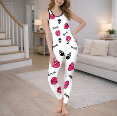 Dark Romance Lips Pattern Tanktop and Legging