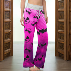 Midnight Cotton Candy Women's High-waisted Wide Leg Pants