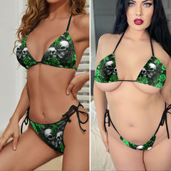 Green Reaper’s Garden Micro Triangle Bikini Swimsuit