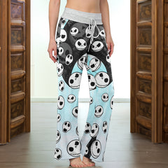 Skully Pop Parade Women's High-waisted Wide Leg Pants