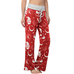 Christmas Nightmare Theme Women's High-waisted Wide Leg Pants | Wonder Skull