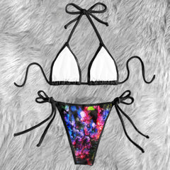 Rainbow Skull Micro Triangle Bikini Swimsuit - Wonder Skull