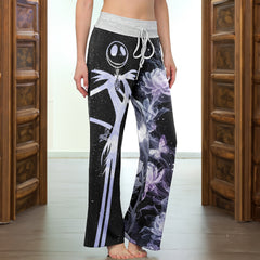 Lavender Soul Waltz Women's High-waisted Wide Leg Pants