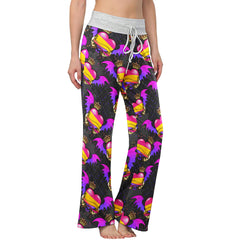 Skull Heart Gothic Gradient Women's High-waisted Wide Leg Pants | Wonder Skull