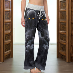 Inferno Grim Smoke Women's High-waisted Wide Leg Pants