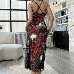 Filigree Skull Gothic Women's Lace Cami Sleepwear