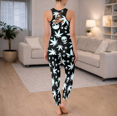 Neon Skull Illusion Art Tanktop and Legging