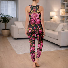 Royal Skull Blossom Art Tanktop and Leggings