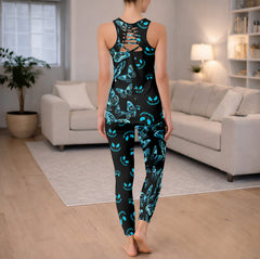 Blue Glow Butterfly Art Tanktop and Legging