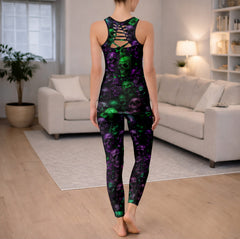 Phantom Grunge Skull Pattern Tanktop and Leggings