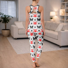 Shadow Sliver Skull Pattern Tanktop and Leggings