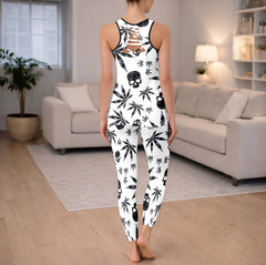 Dark Skull Mosaic Pattern Tanktop and Legging