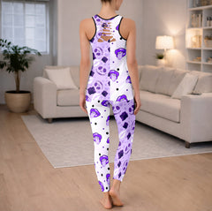 Gothic Purple Lips Art Tanktop and Legging