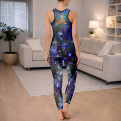 Mystic Sapphire Skull Art Tanktop and Legging