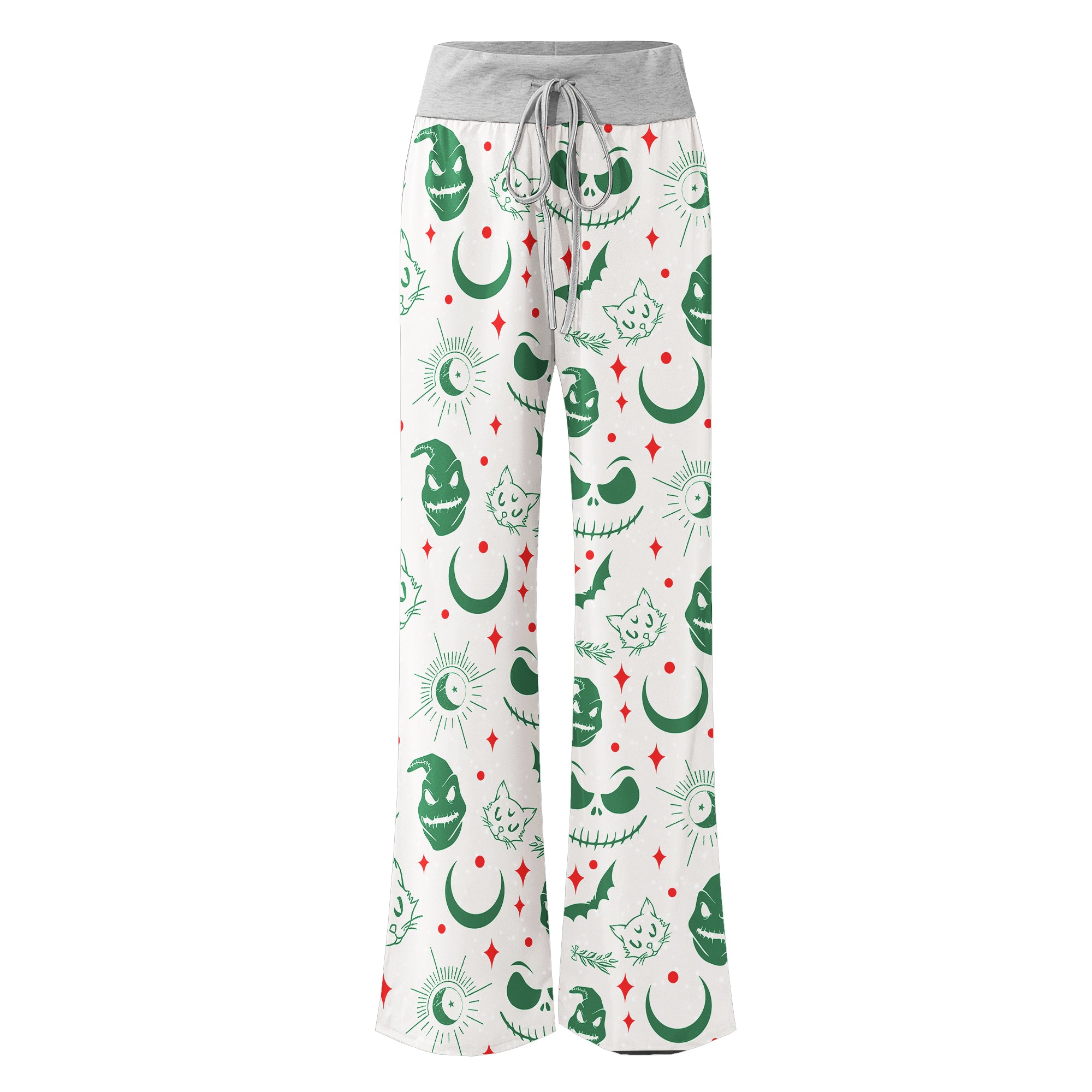 Cool Christmas Nightmare Theme Women's High-waisted Wide Leg Pants | Wonder Skull