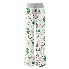 Cool Christmas Nightmare Theme Women's High-waisted Wide Leg Pants | Wonder Skull
