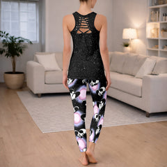 Galaxy Couple Skeleton Art Tanktop and Leggings
