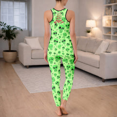 Acid Skull Doodle Pattern Tanktop and Leggings