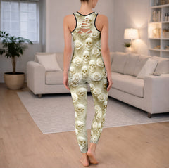 Ivory Skull Garden Art Tanktop and Leggings