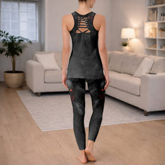 Dark Inferno Sentinel Skull Tanktop and Leggings