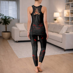 Scarlet Ruin Skull Art Tanktop and Leggings