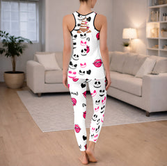 Spooky Love Pink Pattern Tanktop and Legging