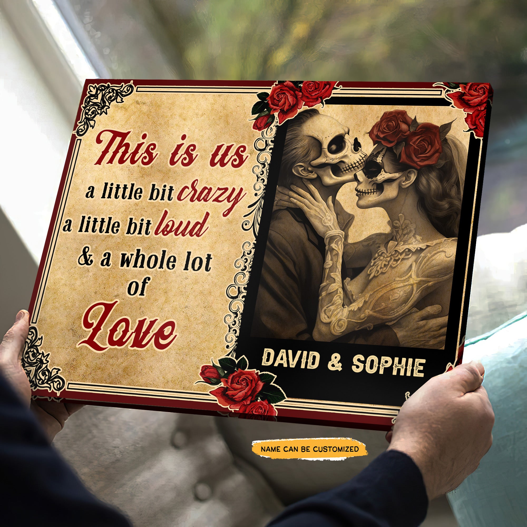 This is Loud - Custom Personalized Names Gothic Skull And Roses Canvas
