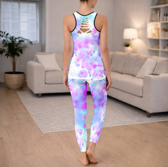 Neon Skull Gothic Art Tanktop and Legging