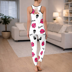 Dark Romance Lips Pattern Tanktop and Legging