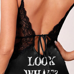 Pink Scary Face Gothic & Punkrock Women's Sleepwear | Lace Cami Dress Nightgowns