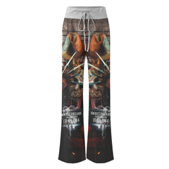 Sweet Dream Horror Theme Women's High-waisted Wide Leg Pants | Wonder Skull