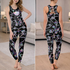 Holo Thorn Skull Art Tanktop and Leggings