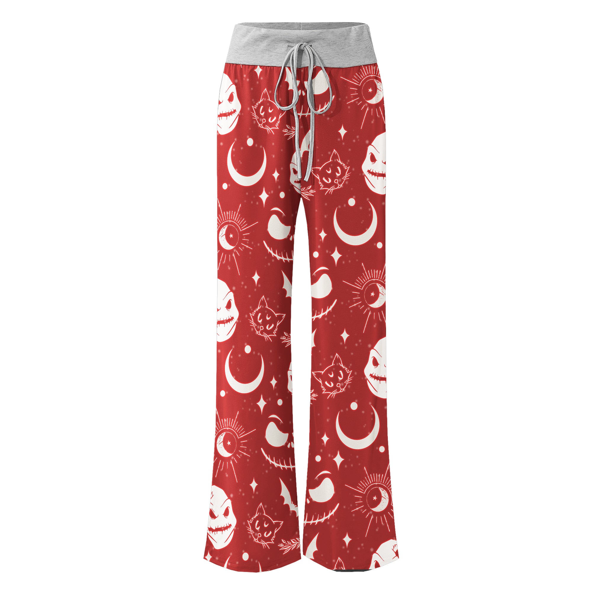 Christmas Nightmare Theme Women's High-waisted Wide Leg Pants | Wonder Skull