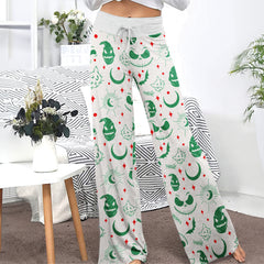 Cool Christmas Nightmare Theme Women's High-waisted Wide Leg Pants | Wonder Skull