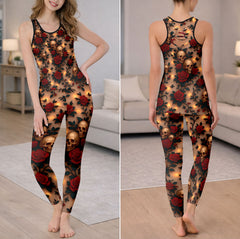 Dark Romantic Skulls Tanktop and Leggings