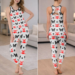 Shadow Sliver Skull Pattern Tanktop and Leggings