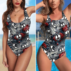 One Piece Bikini Deadly Cute Garden Print Swimwear