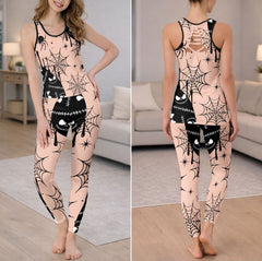 Pastel Goth Cobwebs Tanktop and Leggings