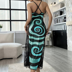 Teal Swirl Romance Lace Cami Sleepwear