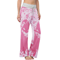 Pink Nightmare Christmas Theme Women's High-waisted Wide Leg Pants | Wonder Skull