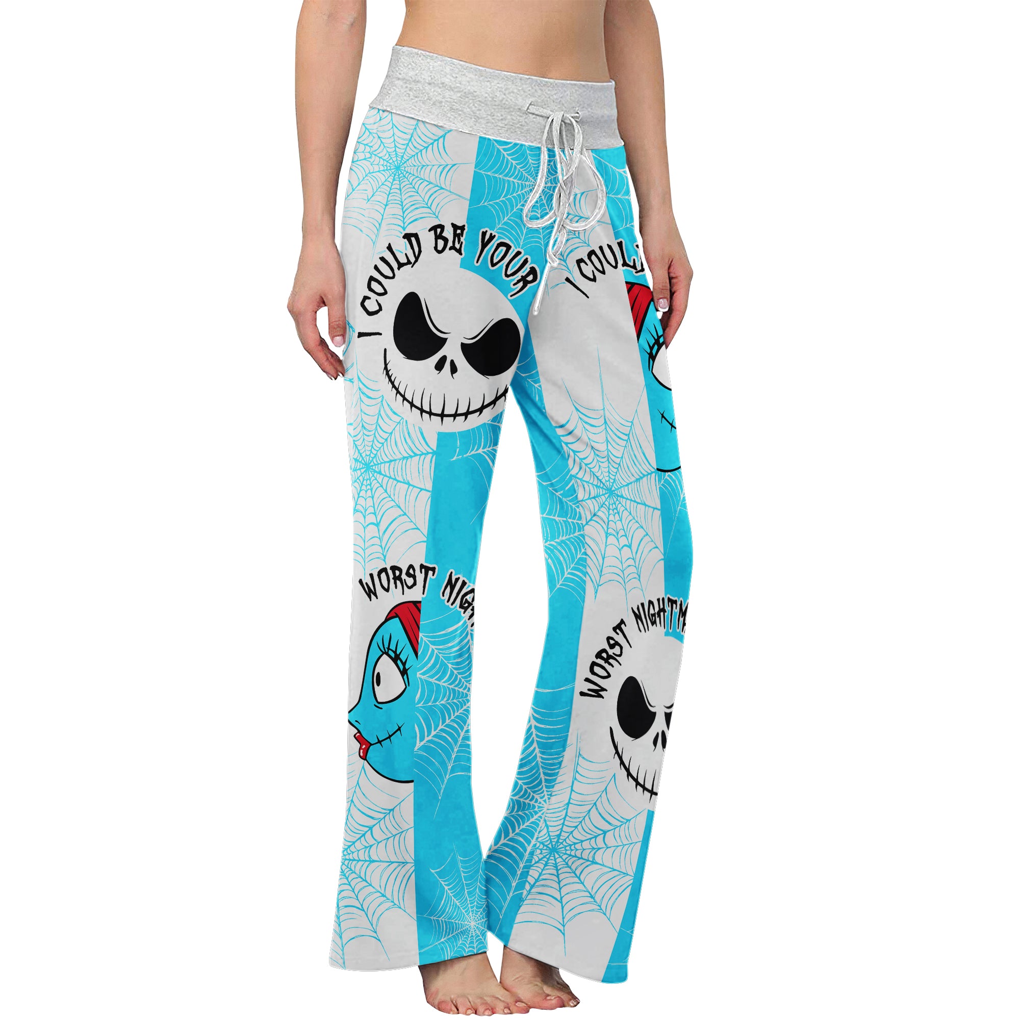 Worst Nightmare Theme Women's High-waisted Wide Leg Pants | Wonder Skull